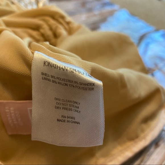 Jonathan Simkhai Sequin Ruched Tie Front Long Puff Sleeve Sweetheart Top Sz S - Picture 8 of 10